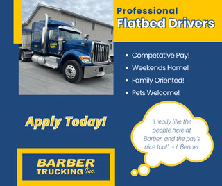 CDL recruiting photo creative — Barber Trucking